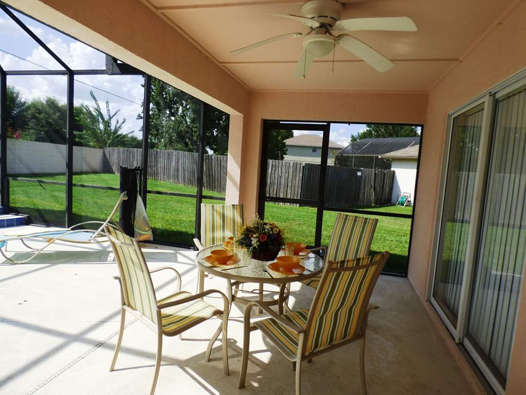Villa pool deck and alfresco dining area